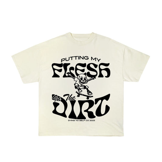 Flesh in the Dirt Tee - Creme